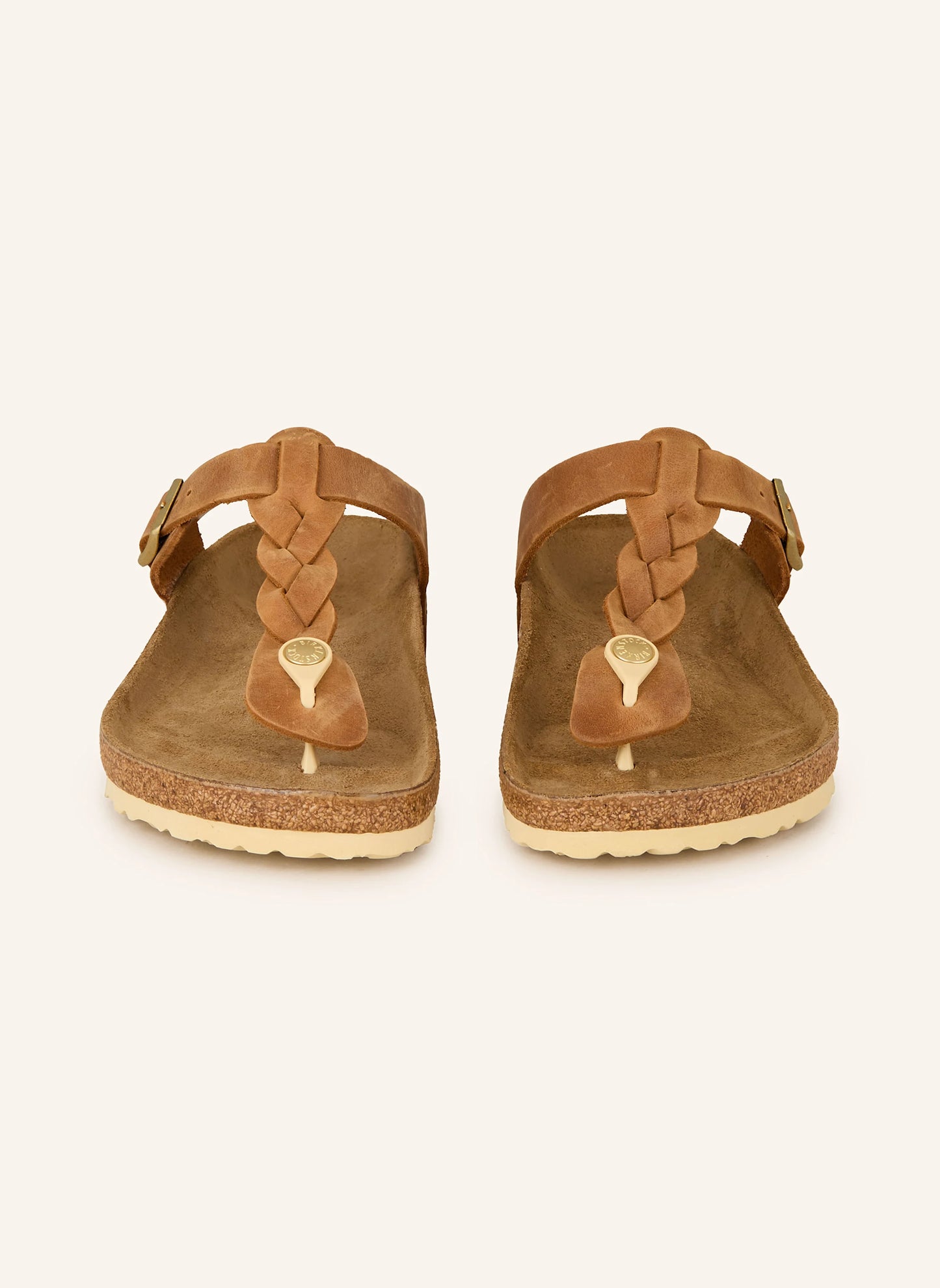 Birkenstock Gizeh Braided Nubukleder geölt - Cognac - MyBrands24 MyBrands24