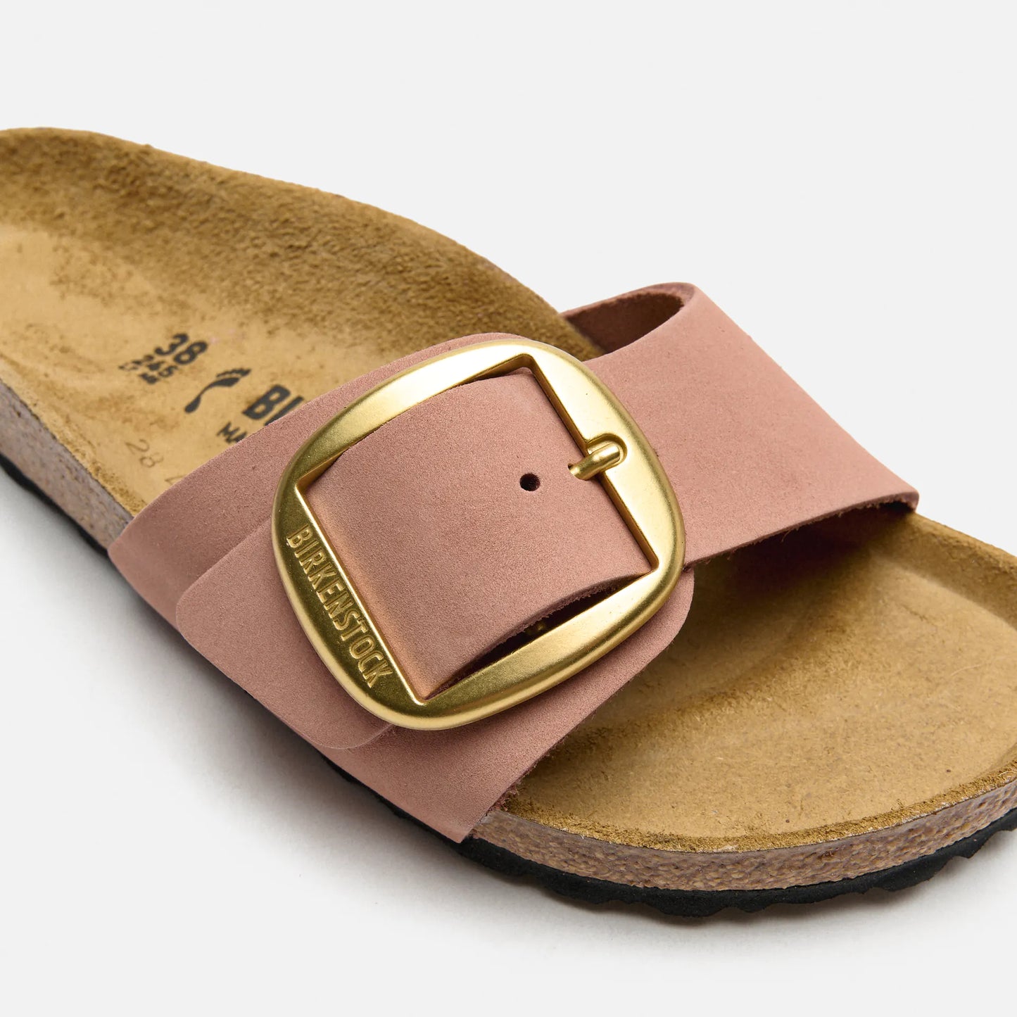 Birkenstock Madrid Big Buckle Naturleder Nubuk Größe 38 schmal- Old Rose 1024039