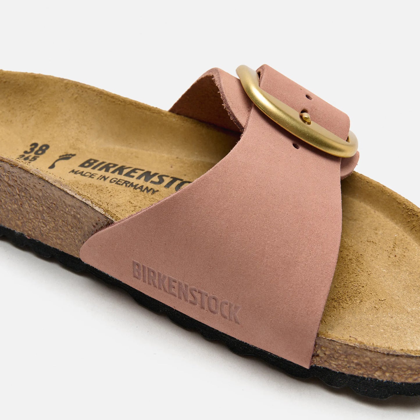 Birkenstock Madrid Big Buckle Naturleder Nubuk Größe 38 schmal- Old Rose 1024039