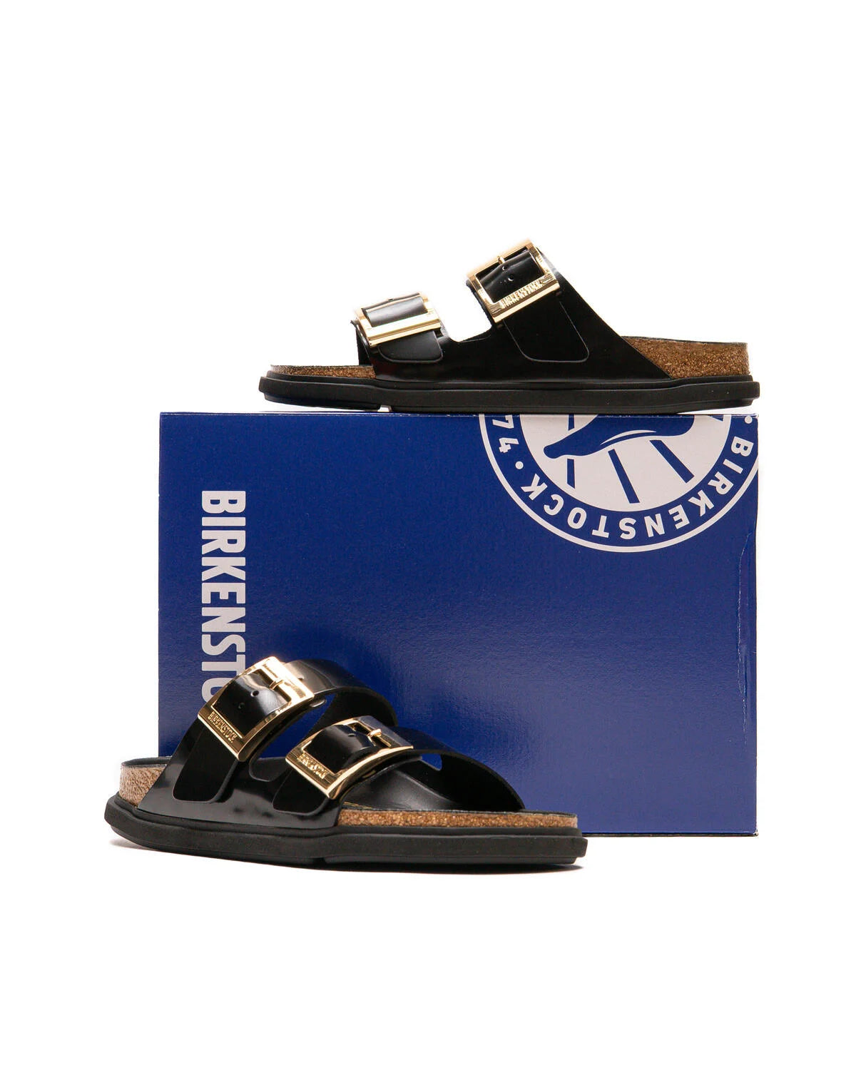 Birkenstock Arizona Droplet Buckle Naturleder Lack