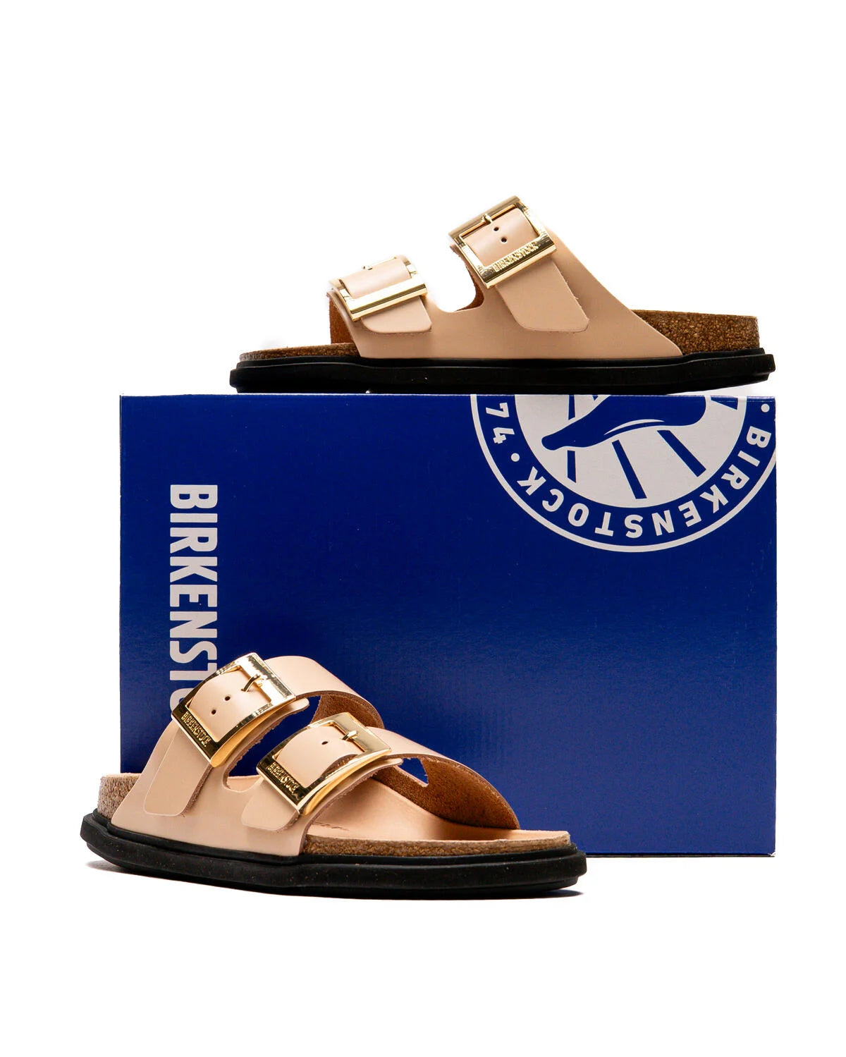 Birkenstock Arizona Droplet Buckle Naturleder Lack