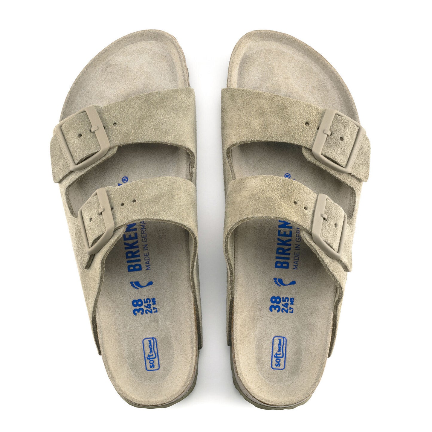 Birkenstock - Arizona Weichbettung Veloursleder - Faded Khaki