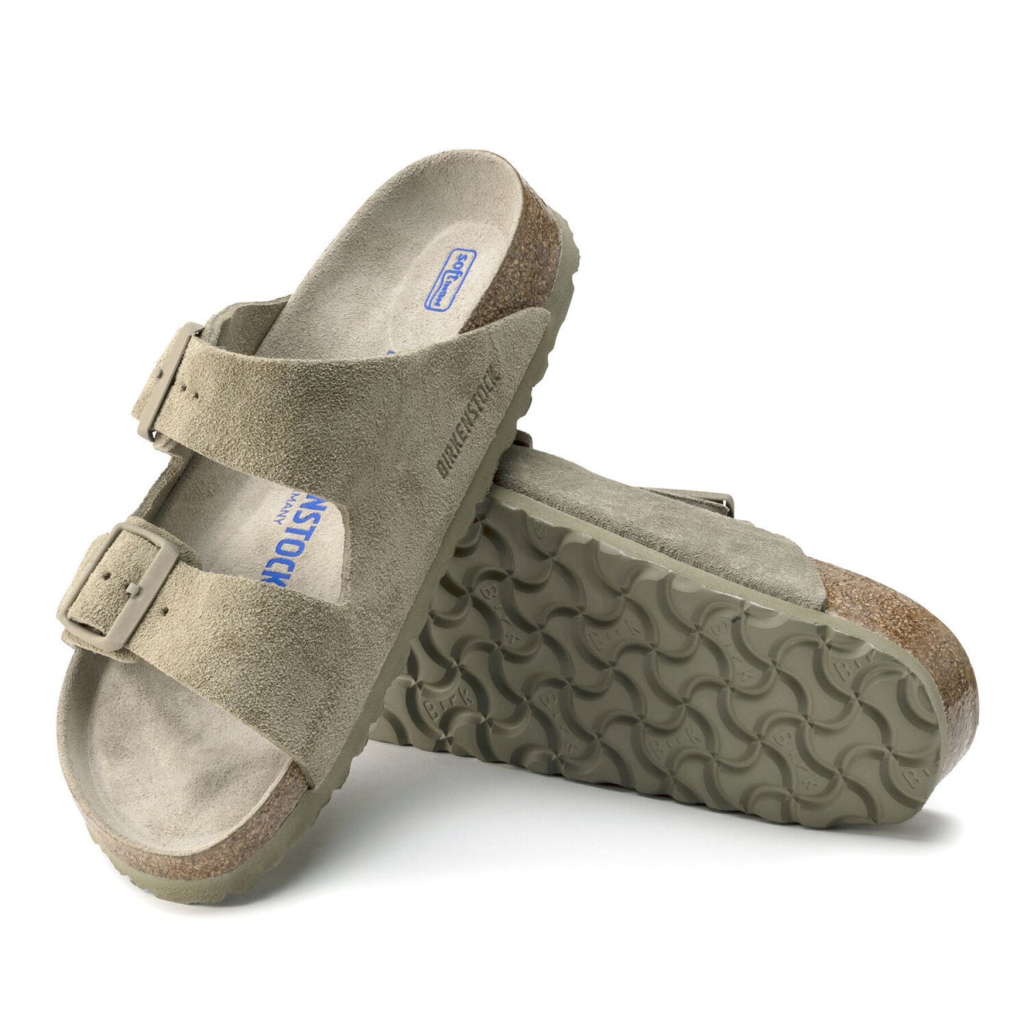 Birkenstock - Arizona Weichbettung Veloursleder - Faded Khaki