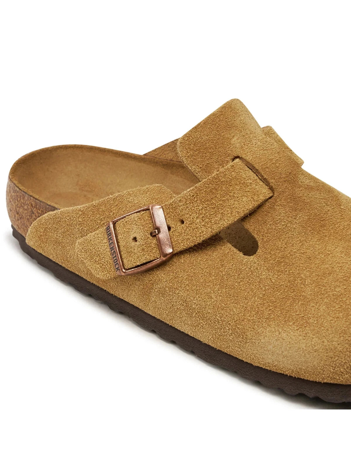 Birkenstock Boston Veloursleder Latte Cream Clogs Gr. 38 schmale Weite 1026164