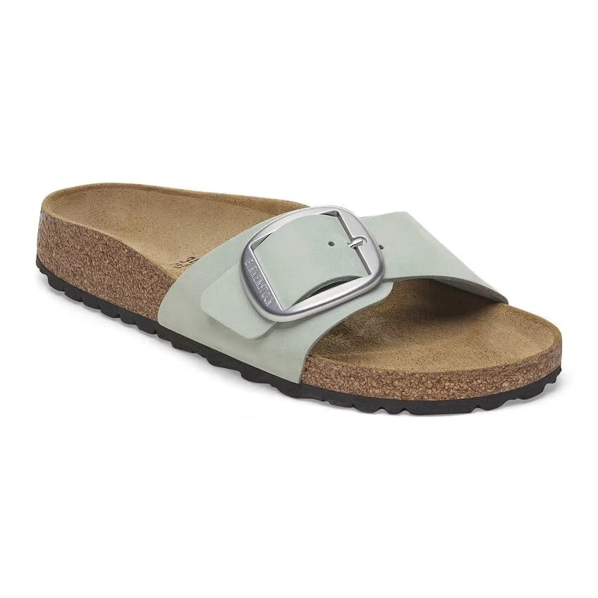 Birkenstock Madrid Big Buckle Nubukleder - Pure Sage Größe 39 schmal 1029293