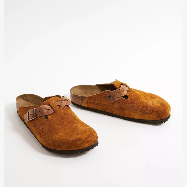 Birkenstock Boston Braided – Veloursleder | Clogs