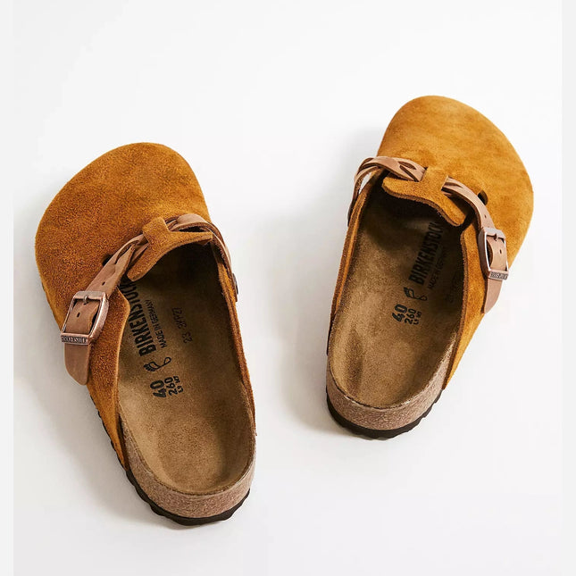 Birkenstock Boston Braided – Veloursleder | Clogs