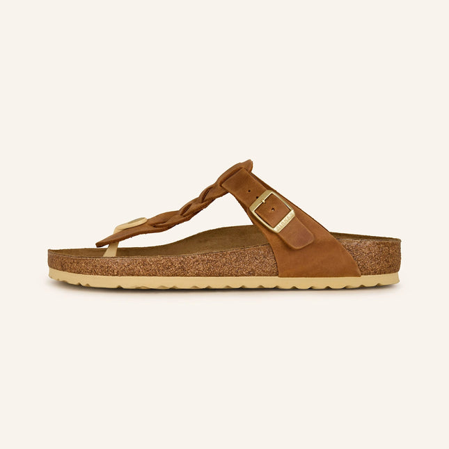 Birkenstock Gizeh Braided Nubukleder geölt - Cognac - MyBrands24 MyBrands24