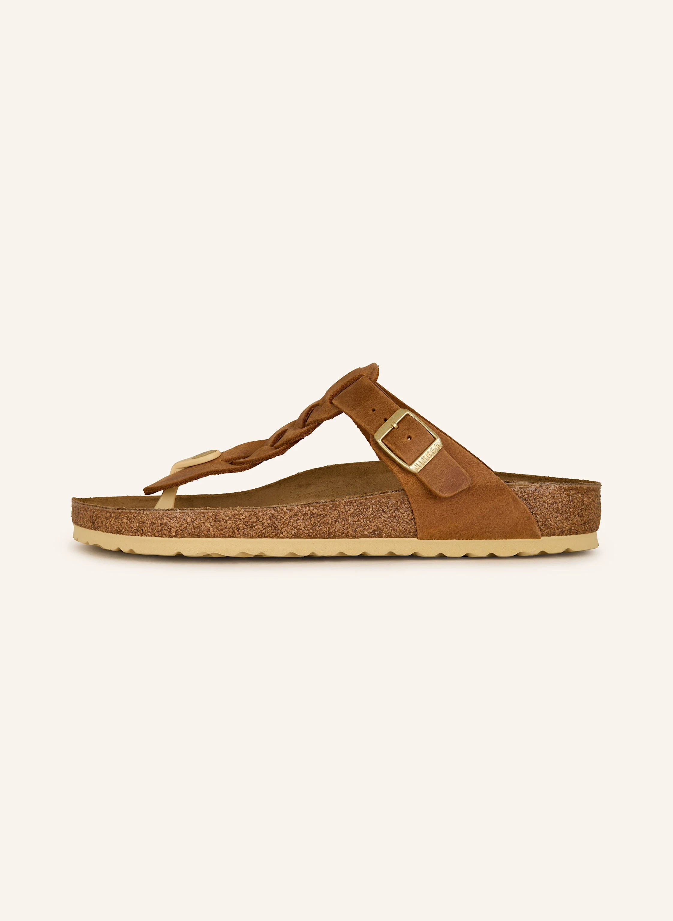 Birkenstock Gizeh Braided Nubukleder geölt - Cognac - MyBrands24 MyBrands24
