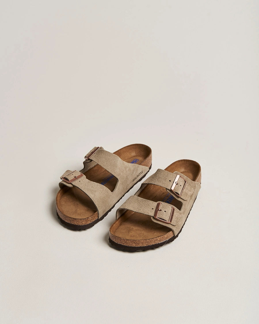 Birkenstock - Arizona Weichbettung Veloursleder - Faded Khaki
