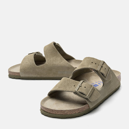 Birkenstock - Arizona Weichbettung Veloursleder - Faded Khaki
