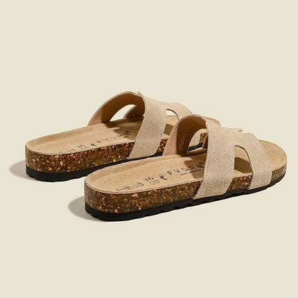 Veloursleder Sandalen – Komfort Sandalen aus echtem Rindsleder