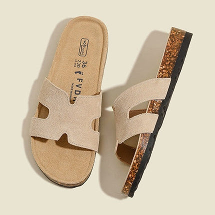 Veloursleder Sandalen – Komfort Sandalen aus echtem Rindsleder