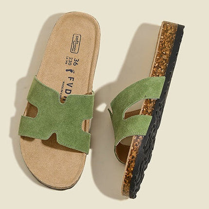 Veloursleder Sandalen – Komfort Sandalen aus echtem Rindsleder