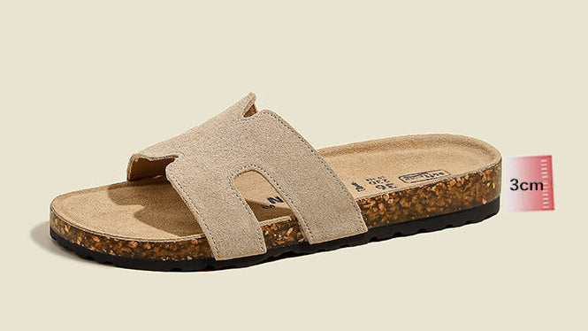 Veloursleder Sandalen – Komfort Sandalen aus echtem Rindsleder