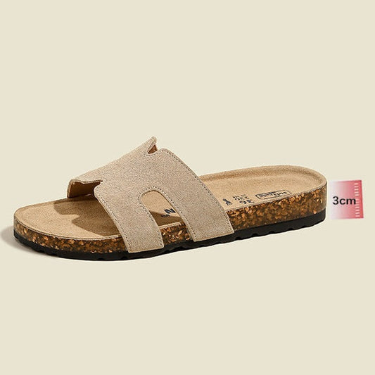 Veloursleder Sandalen – Komfort Sandalen aus echtem Rindsleder