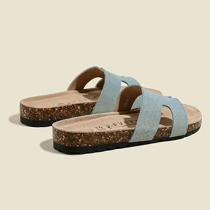 Veloursleder Sandalen – Komfort Sandalen aus echtem Rindsleder