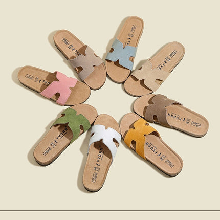 Veloursleder Sandalen – Komfort Sandalen aus echtem Rindsleder