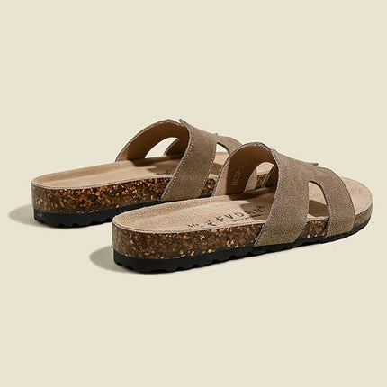 Veloursleder Sandalen – Komfort Sandalen aus echtem Rindsleder