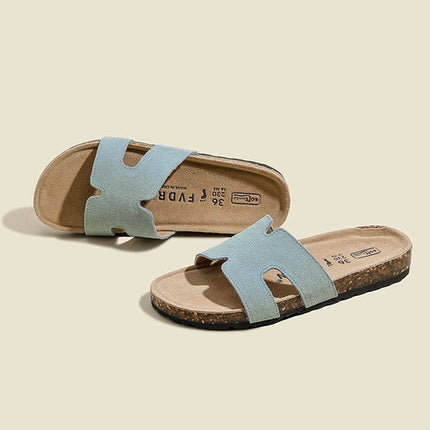 Veloursleder Sandalen – Komfort Sandalen aus echtem Rindsleder