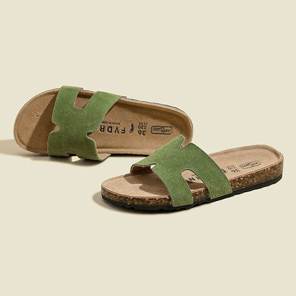 Veloursleder Sandalen – Komfort Sandalen aus echtem Rindsleder