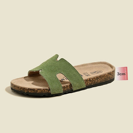 Veloursleder Sandalen – Komfort Sandalen aus echtem Rindsleder