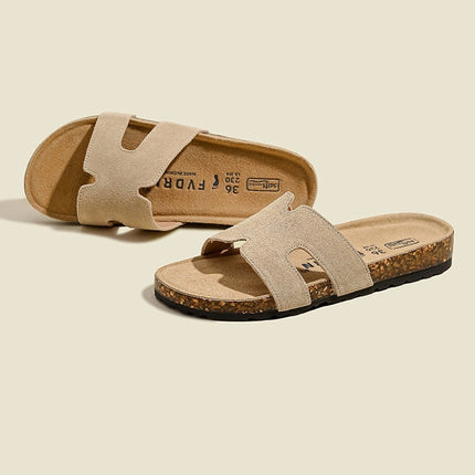 Veloursleder Sandalen – Komfort Sandalen aus echtem Rindsleder