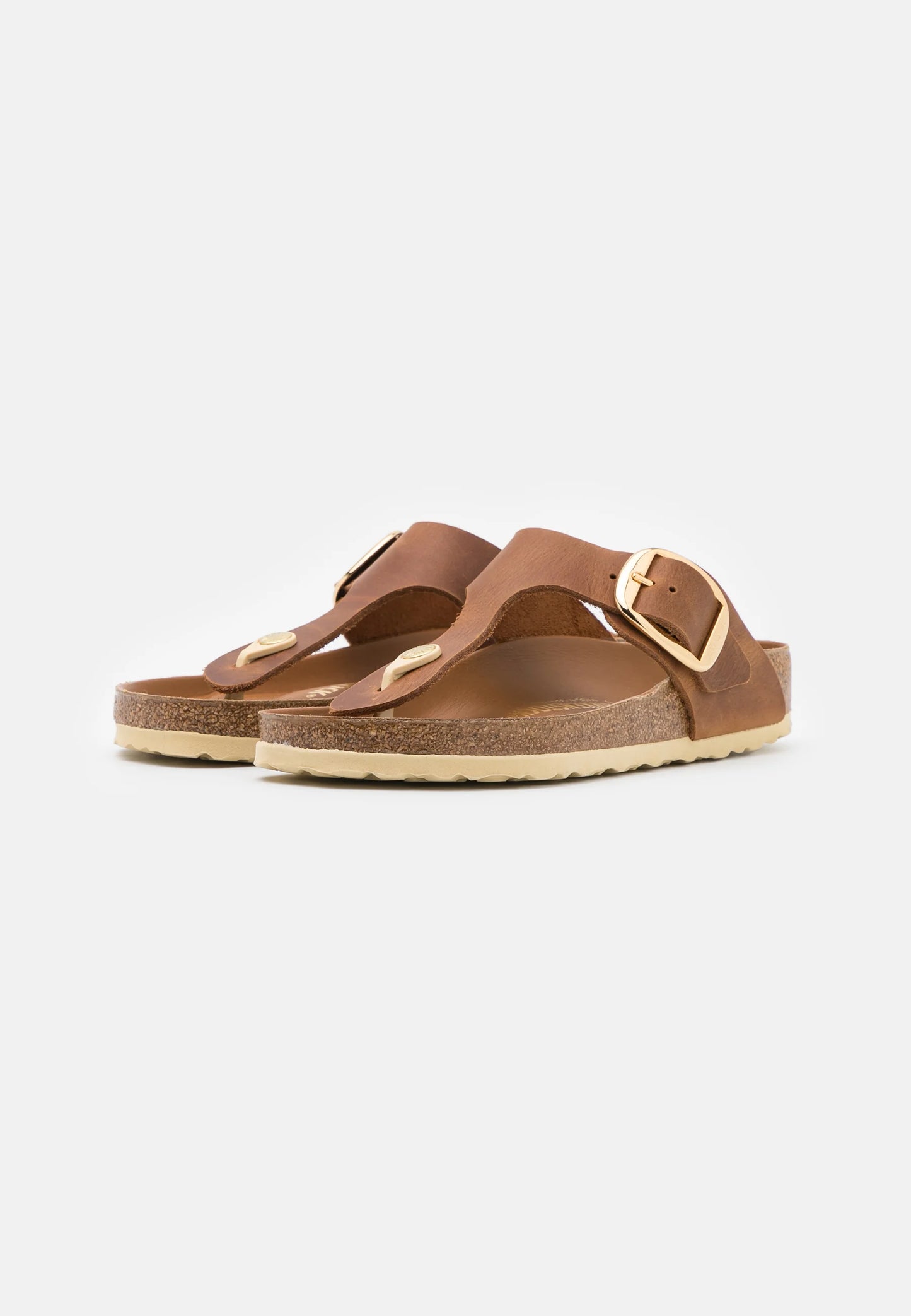 Birkenstock Gizeh Big Buckle Naturleder Geölt - Cognac