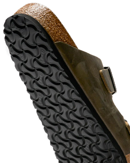 Birkenstock Arizona Faded Khaki geöltes Leder Weichbettung