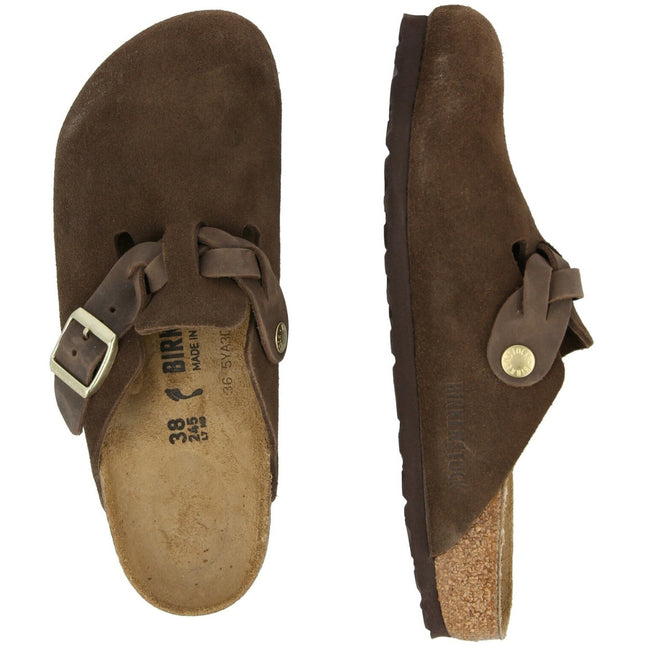 Birkenstock Boston Braided – Veloursleder | Clogs
