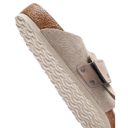 Birkenstock Kyoto Taupe Veloursleder Sandalen