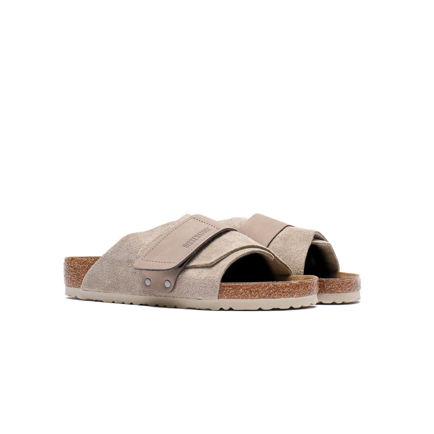 Birkenstock Kyoto Taupe Veloursleder Sandalen