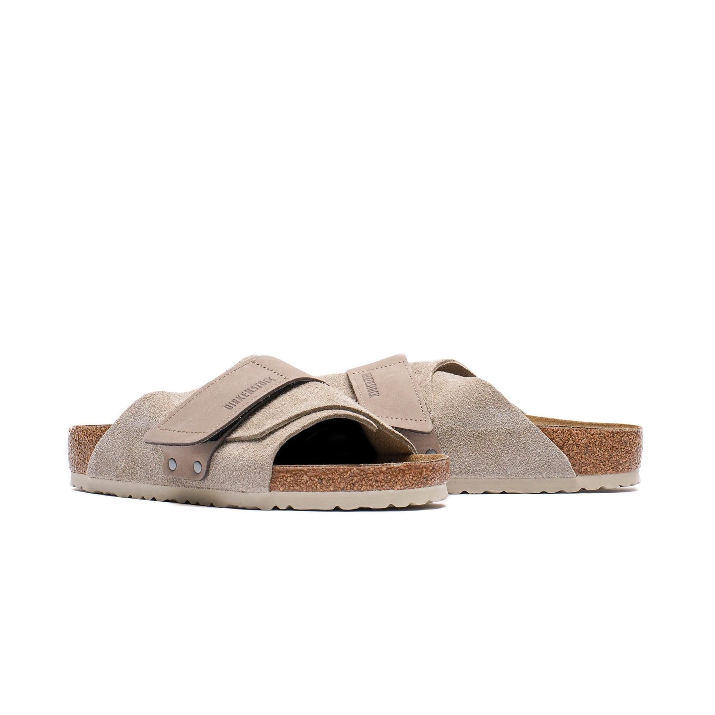Birkenstock Kyoto Taupe Veloursleder Sandalen