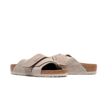 Birkenstock Kyoto Taupe Veloursleder Sandalen