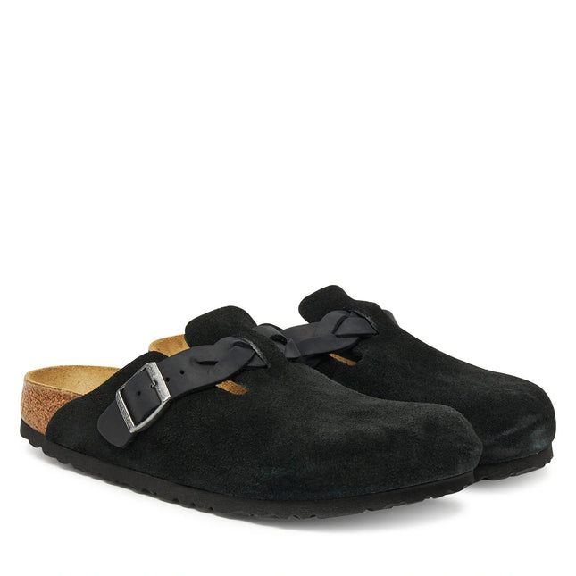 Birkenstock Boston Braided – Veloursleder | Clogs
