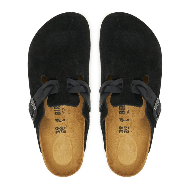 Birkenstock Boston Braided – Veloursleder | Clogs