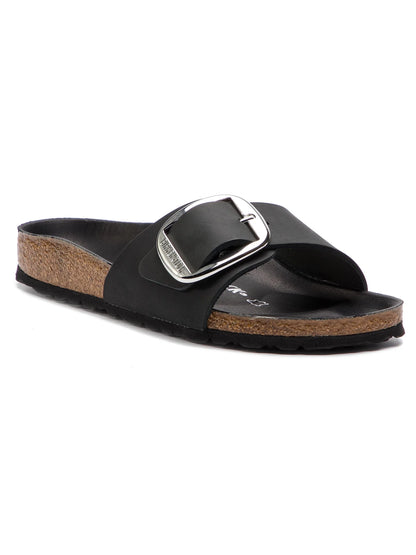 Birkenstock Madrid Big Buckle Naturleder Geölt - Schwarz - MyBrands24 MyBrands24