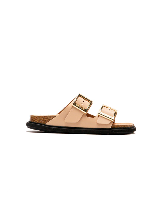 Birkenstock Arizona Droplet Buckle Naturleder Lack High Shine New Beige
