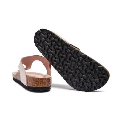 Birkenstock Gizeh Big Buckle Damen Sandale – High-Shine Light Rose, Naturleder Lack
