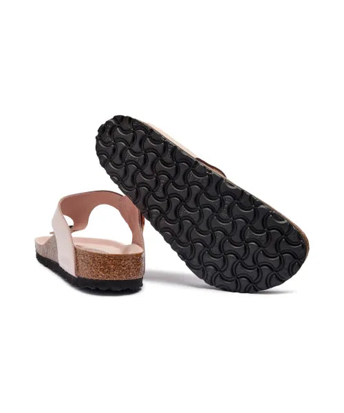 Birkenstock Gizeh Big Buckle Damen Sandale – High-Shine Light Rose, Naturleder Lack