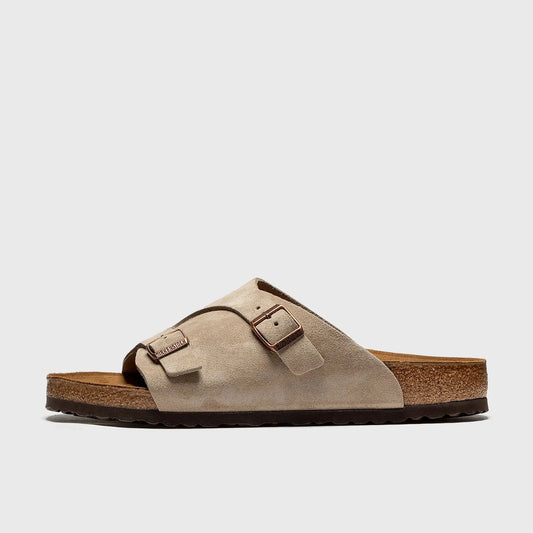 Birkenstock Zürich VL Taupe Veloursleder Sandalen