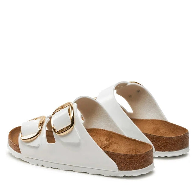 Birkenstock Arizona Big Buckle Birko-Flor Patent White Sandalen