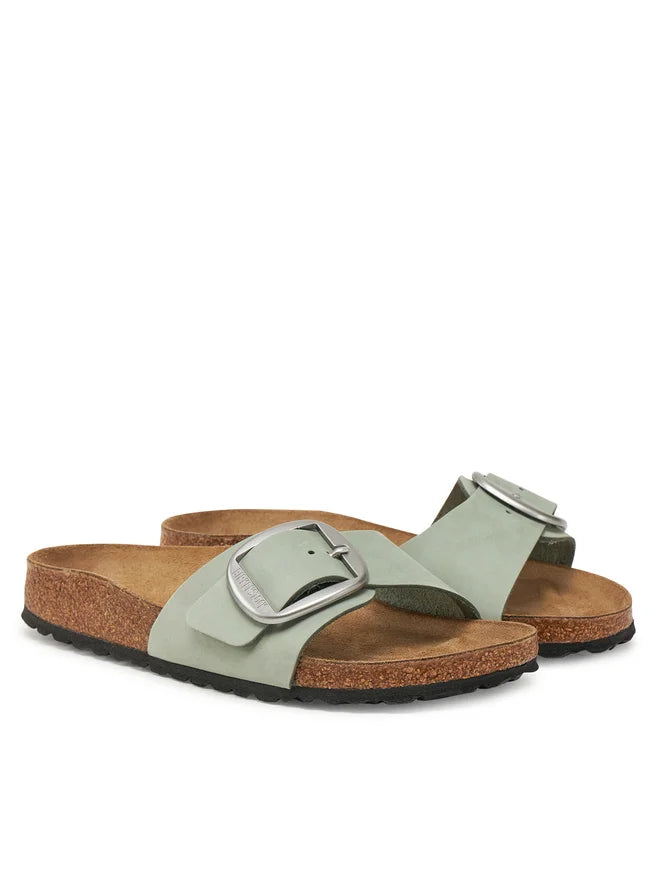 Birkenstock Madrid Big Buckle Nubukleder - Pure Sage Größe 39 schmal 1029293