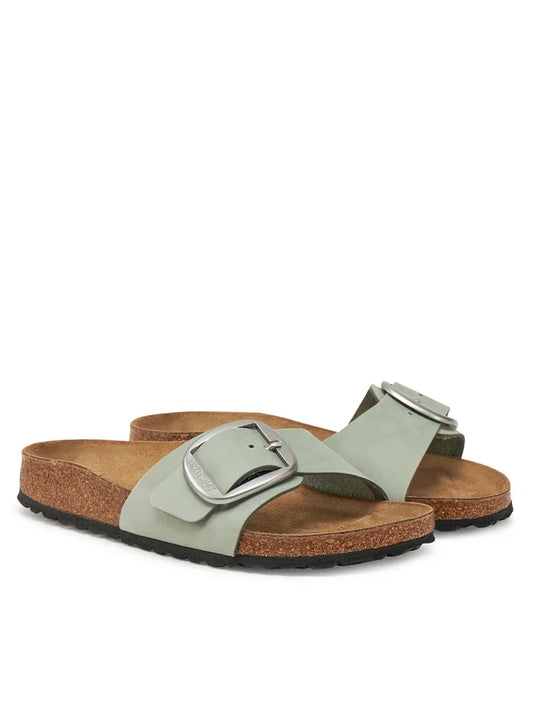 Birkenstock Madrid Big Buckle Nubukleder - Pure Sage Größe 39 schmal 1029293