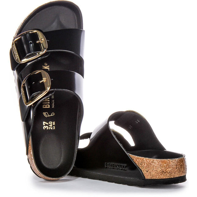 Birkenstock Arizona Big Buckle Naturleder Lack - High Shine Black - MyBrands24 MyBrands24