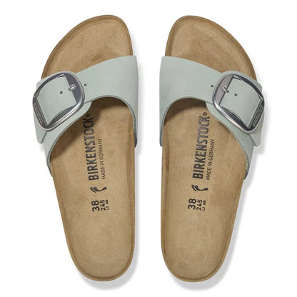Birkenstock Madrid Big Buckle Nubukleder - Pure Sage Größe 39 schmal 1029293