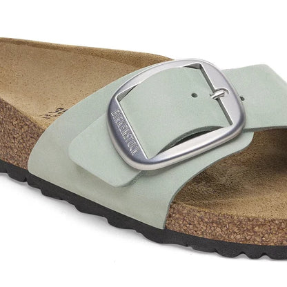 Birkenstock Madrid Big Buckle Nubukleder - Pure Sage Größe 39 schmal 1029293